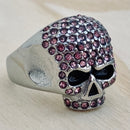 Sanity Jewelry Skull Ring Bling Skull Ring - Pink - Sizes 4-12 - R148