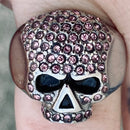 Sanity Jewelry Skull Ring Bling Skull Ring - Pink - Sizes 4-12 - R148