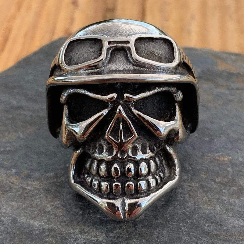 Bone Crusher Collection - Cruiser - Sizes 9-16 - R12 Ring Biker Jewelry Skull Jewelry Sanity Jewelry Stainless Steel jewelry