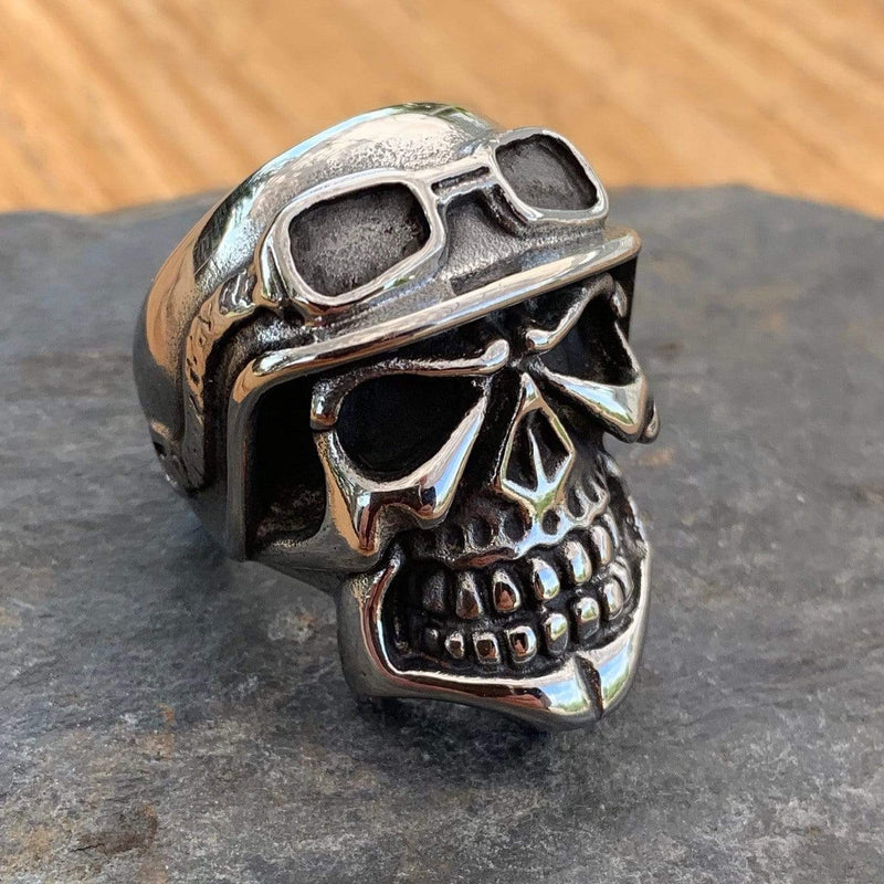 Bone Crusher Collection - Cruiser - Sizes 9-16 - R12 Ring Biker Jewelry Skull Jewelry Sanity Jewelry Stainless Steel jewelry