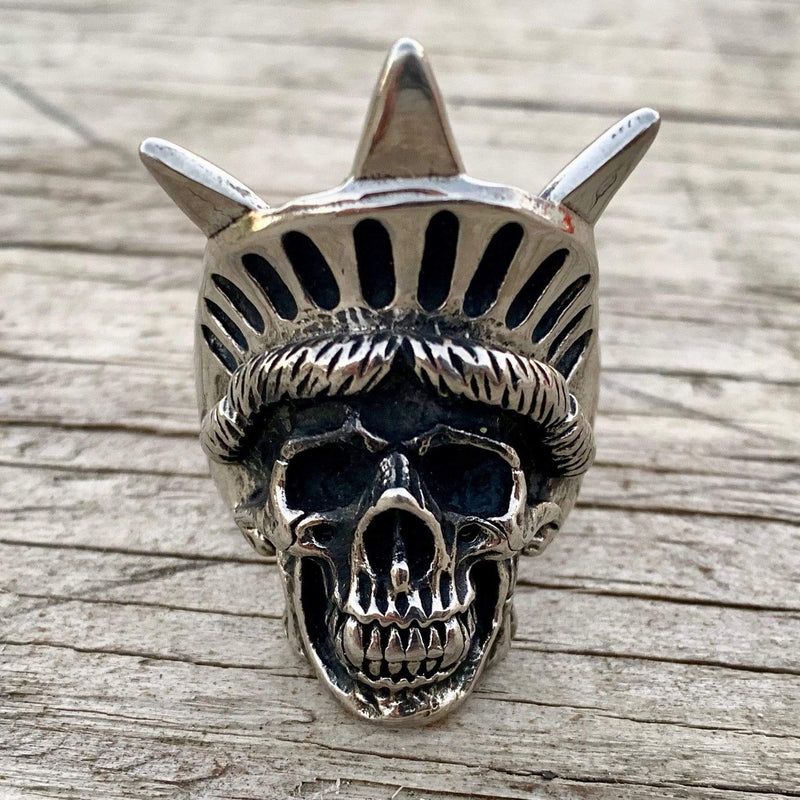 Bone Crusher Collection - Lady Liberty - Sizes 9-17 - R129 Ring Biker Jewelry Skull Jewelry Sanity Jewelry Stainless Steel jewelry