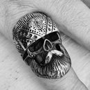 Bone Crusher Collection - Old School - Sizes 8-16 - R15 Skull Ring Biker Jewelry Skull Jewelry Sanity Jewelry Stainless Steel jewelry
