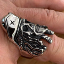 Bone Crusher Collection - Pirate - Sizes 9-16 - R16 Ring Biker Jewelry Skull Jewelry Sanity Jewelry Stainless Steel jewelry