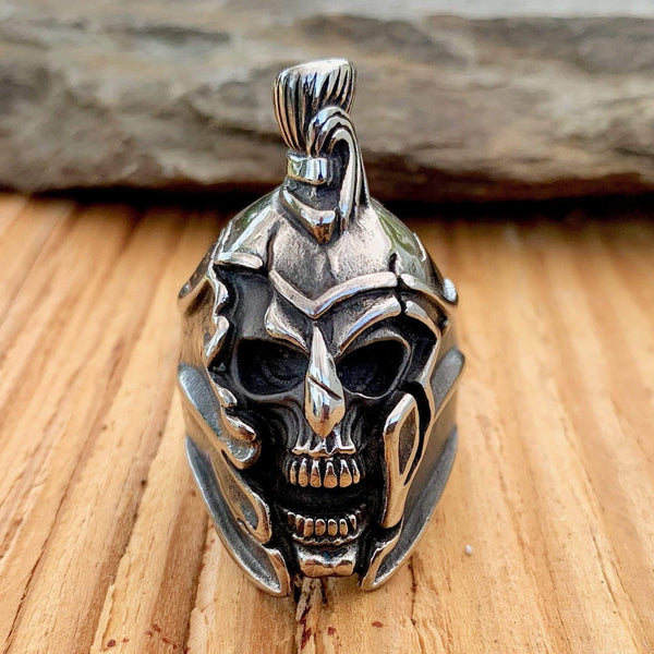 Bone Crusher Collection - Warrior - Sizes 8-16 - R19 Skull Ring Biker Jewelry Skull Jewelry Sanity Jewelry Stainless Steel jewelry