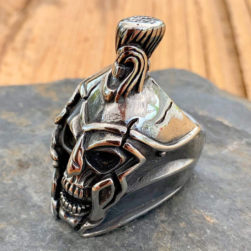 Bone Crusher Collection - Warrior - Sizes 8-16 - R19 Skull Ring Biker Jewelry Skull Jewelry Sanity Jewelry Stainless Steel jewelry