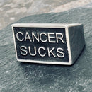 Sanity Jewelry Skull Ring Cancer Sucks Ring - Sizes 6 - 16  - R21