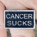 Sanity Jewelry Skull Ring Cancer Sucks Ring - Sizes 6 - 16  - R21