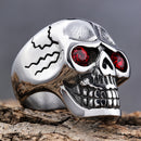 Sanity Jewelry Skull Ring Captain Jack's Red Eye Skull Ring - Sizes 9-17 - R23