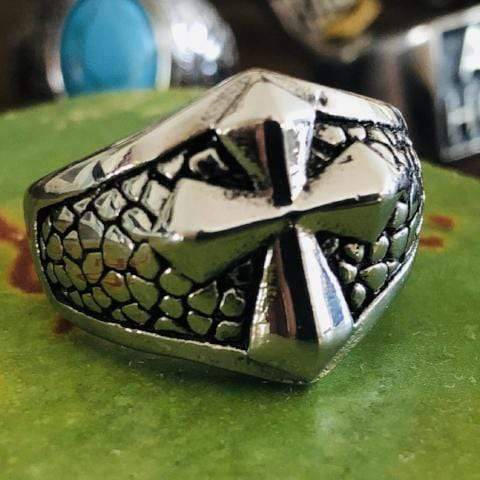 Cross Ring Dragon's Armor - Sizes 6-16 - R25 Skull Ring Biker Jewelry Skull Jewelry Sanity Jewelry Stainless Steel jewelry