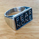 Fear None Ring R145- Sizes 8-16 Skull Ring Biker Jewelry Skull Jewelry Sanity Jewelry Stainless Steel jewelry