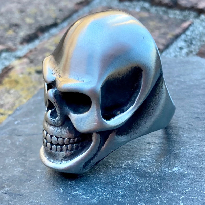 Sanity Jewelry Skull Ring Jimmy - XL - Skull Ring - Brushed Stainless Steel - Sizes 10-18 - R183
