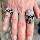 Sanity Jewelry Skull Ring Jimmy - XL - Skull Ring - Brushed Stainless Steel - Sizes 10-18 - R183