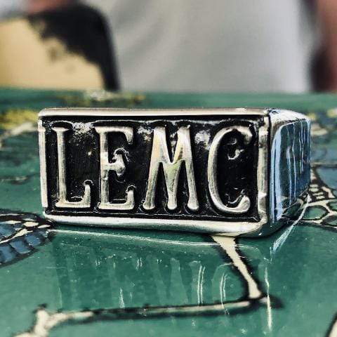 Law Enforcement Motorcycle Club Ring- LEMC - Sizes 9-14 - R39 Ring Biker Jewelry Skull Jewelry Sanity Jewelry Stainless Steel jewelry