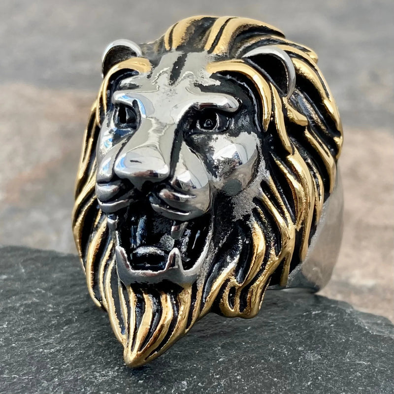 Gold Plated Lion Ring - Style B332 For Men - Soni Fashion at Rs 2330.00,  Rajkot | ID: 2851291127273