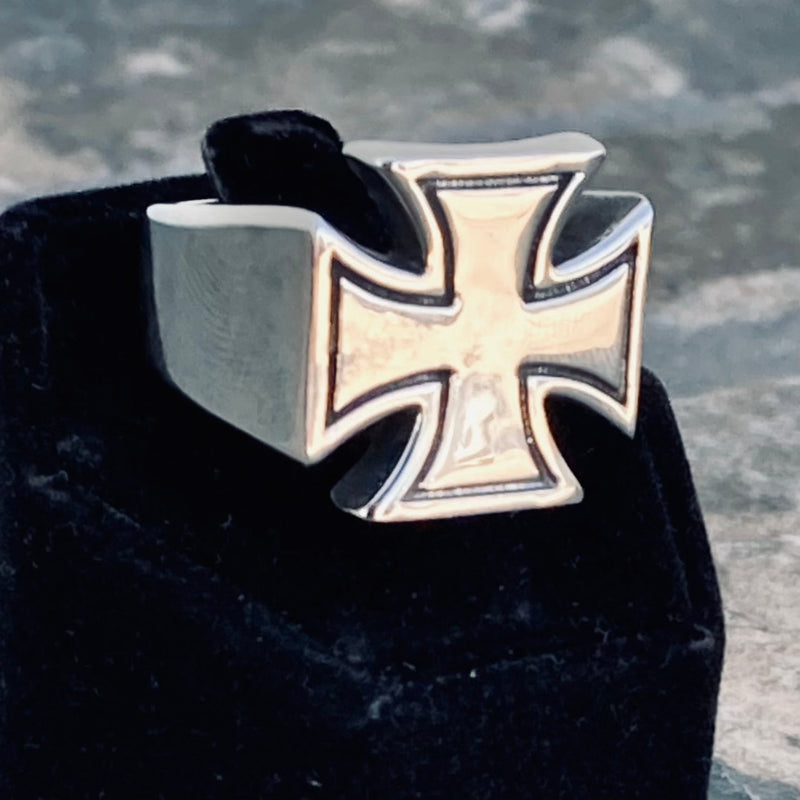 Sanity Jewelry Skull Ring Maltese Cross Ring - Sizes 9-16 - R192
