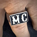 MC Ring - Sizes 7-20 - R45 Skull Ring Biker Jewelry Skull Jewelry Sanity Jewelry Stainless Steel jewelry