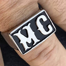 MC Ring - Sizes 7-20 - R45 Skull Ring Biker Jewelry Skull Jewelry Sanity Jewelry Stainless Steel jewelry