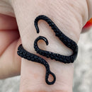 Sanity Jewelry Skull Ring Octopus Tentacal Ring - Black Stainless - Sizes 5-11 - R200