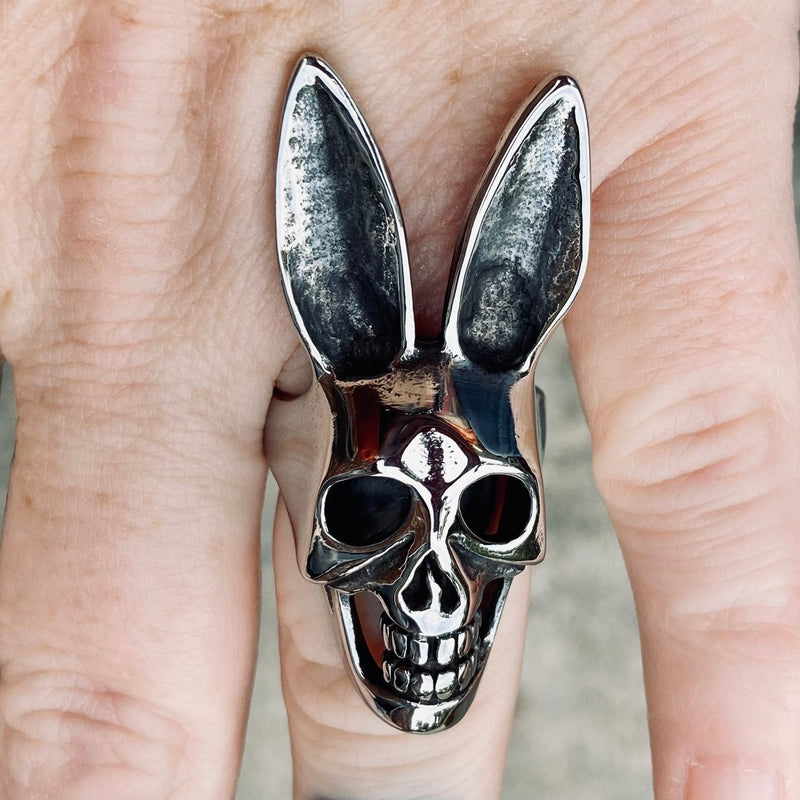 Sanity Jewelry Skull Ring Playboy Bunny - Sizes 5-13 - R156