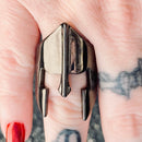 Sanity Jewelry Skull Ring Ring- Galvenized Gladiator Ring SLC56