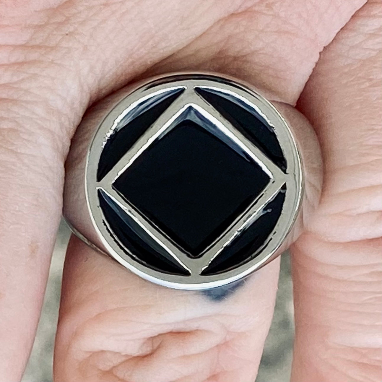 Skull Ring | Ring - AA Recovery | Biker Jewelry | Sanity Jewelry