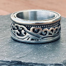 Sanity Jewelry Skull Ring Sanity's Band Collection - "The Ocean" Ring - Stainless - Sizes 5-15 - R94