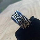 Sanity's Band Collection - "Viking Celtic" Ring - Gold & Silver  - Sizes 7-15 - R97 Ring Biker Jewelry Skull Jewelry Sanity Jewelry Stainless Steel jewelry