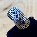 Sanity's Band Collection - "Viking Celtic" Ring - Silver - Sizes 7-15 - R98 Skull Ring Biker Jewelry Skull Jewelry Sanity Jewelry Stainless Steel jewelry