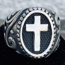 Sanity Jewelry Skull Ring Scrollwork Cross - Sizes 5-17 - R191
