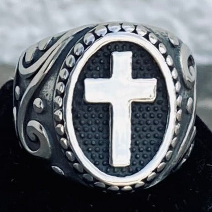 Cross Ring - Scrollwork - R191