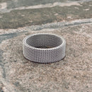 Sanity Jewelry Skull Ring Silver Mesh Ring - Sizes 6-10 - R181