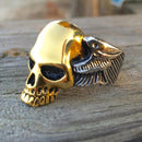 Skull Ring - The Speed Demon - Sizes 5-16 - R69 Skull Ring Biker Jewelry Skull Jewelry Sanity Jewelry Stainless Steel jewelry