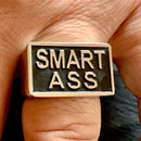 Smart Ass - Sizes 8-16 - R134 Skull Ring Biker Jewelry Skull Jewelry Sanity Jewelry Stainless Steel jewelry