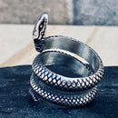 Sanity Jewelry Skull Ring Snake Ring - Stainless - Sizes 6-13 - R131