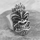 Tiki Ring - The Hawaiian Tiki - Sizes 10-17  - R121 Skull Ring Biker Jewelry Skull Jewelry Sanity Jewelry Stainless Steel jewelry