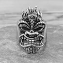 Tiki Ring - The Hawaiian Tiki - Sizes 10-17  - R121 Skull Ring Biker Jewelry Skull Jewelry Sanity Jewelry Stainless Steel jewelry