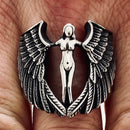 Sanity Jewelry Skull Ring Valkyrie Viking Angel Ring - Sizes 10-16 - R102