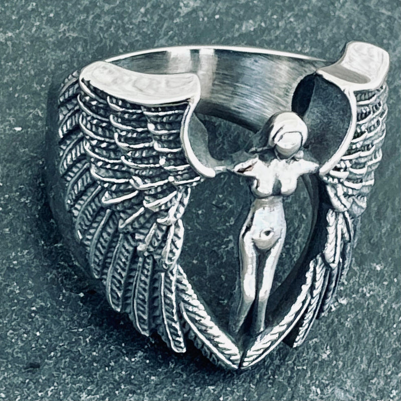 Sanity Jewelry Skull Ring Valkyrie Viking Angel Ring - Sizes 10-16 - R102