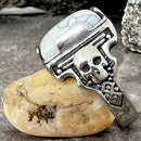 Sanity Jewelry Skull Ring "White Stone" - Skull - Sizes 8-16 - R254
