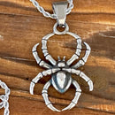Sanity Jewelry Spider - Itsy Bitsy - Pendant & Rope Necklace or Omega - PEN293