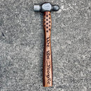 Sanity Jewelry Steel SS Ball Peen - Edition 2 - The Wooden Handle - We The People - Damascus - 13 inch - HAM06