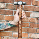 Sanity Jewelry Steel SS Ball Peen - Edition 2 - The Wooden Handle - We The People - Damascus - 13 inch - HAM06