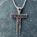 SANITY JEWELRY® T / 16" Stainless Steel Classic Chain Ladie's Letter Pendants