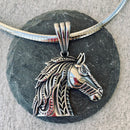 Sanity Jewelry The Trojan - Horse - PEN735 & Classic Rope Chain or Omega
