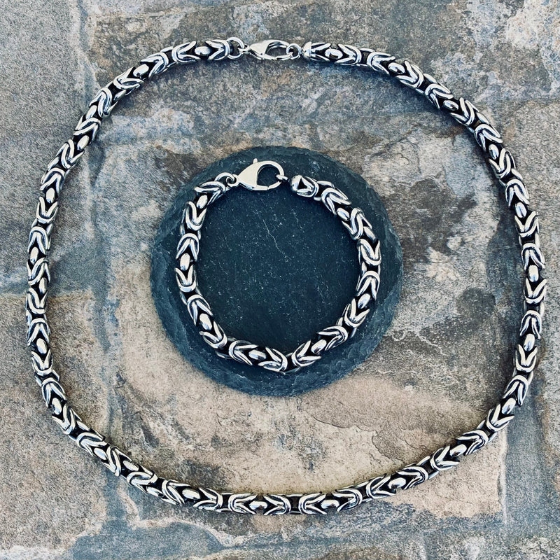 SANITY JEWELRY® Viking Warrior Link Necklace - Stainless - VWL01