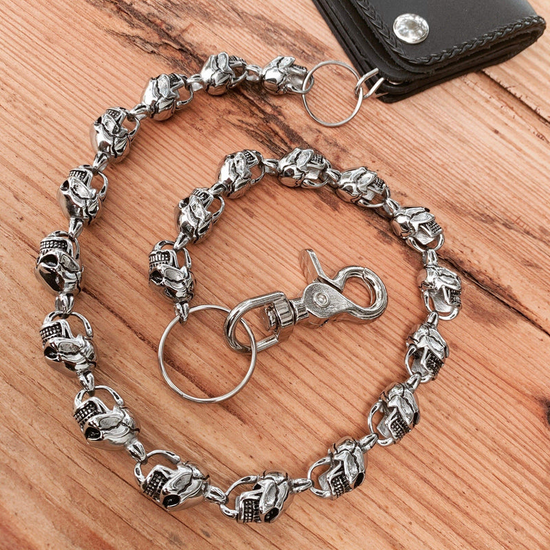 HellRide - Skull Wallet Chain -Stainless Steel Wallet Chain Biker Jewelry Skull Jewelry Sanity Jewelry Stainless Steel jewelry