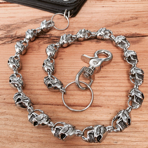 HellRide - Skull Wallet Chain -Stainless Steel Wallet Chain Biker Jewelry Skull Jewelry Sanity Jewelry Stainless Steel jewelry
