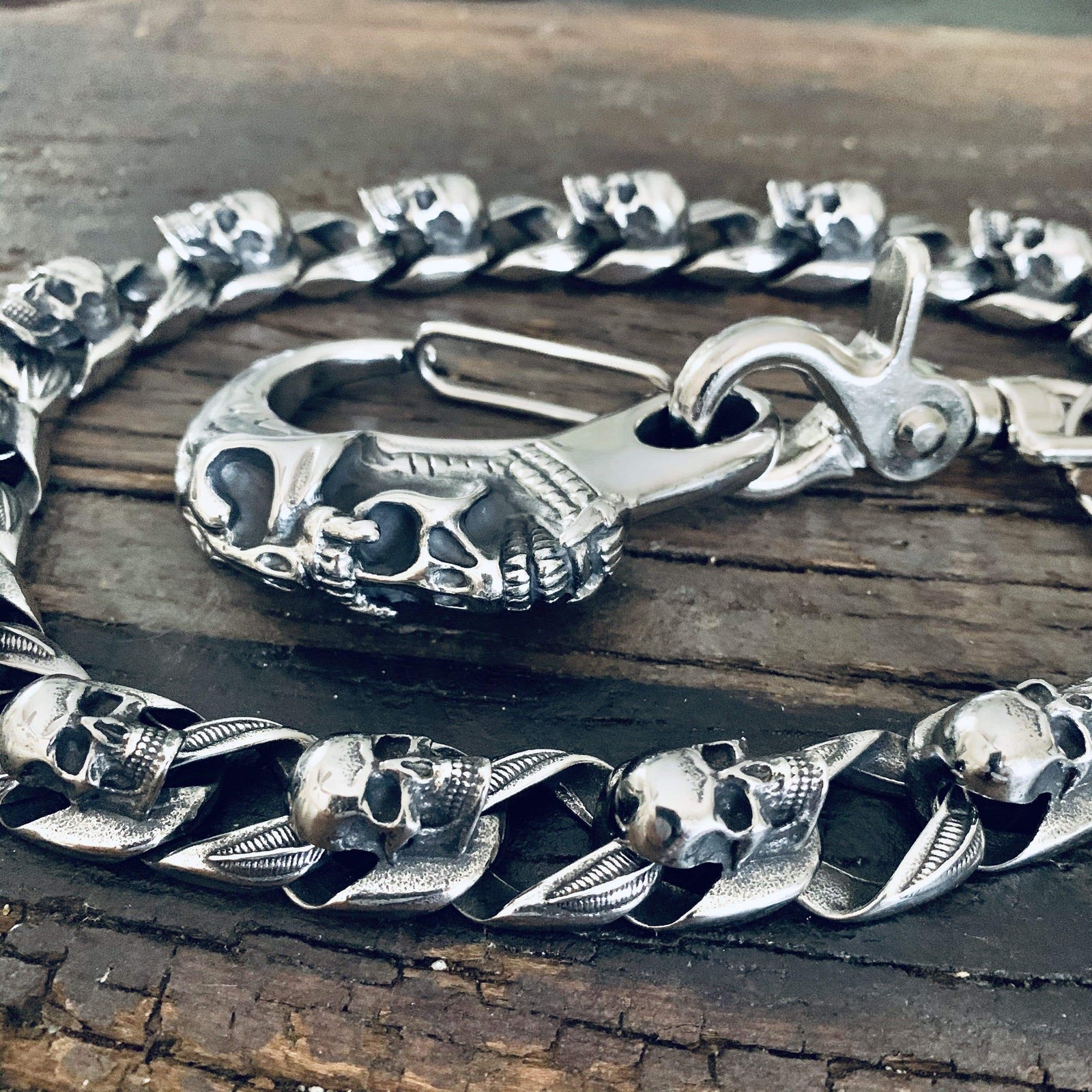 Wallet Chain | Road Warrior - Skulls Wallet Chain | Sanity Jewelry