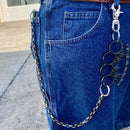 SANITY JEWELRY® Wallet Chain Wallet Chain - 30" Black & Silver Daytona Beach Deluxe W/Black Skull Four Finger Ring -WCK-5