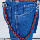 Sanity Jewelry Wallet Chain Wallet Chain - Black & Red - Daytona Beach CVO 1 inch wide